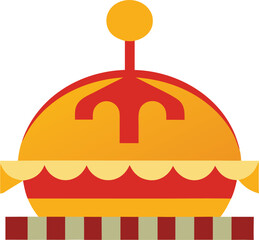 Carnival tent flat style illustration