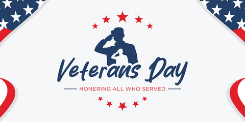 Happy Veterans Day. honor heroes, Holiday concept, November 11. Template for background, banner, card, poster with text inscription.