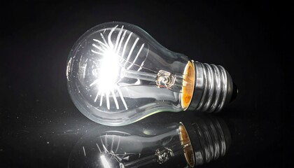 Illuminating Innovation - A Close-Up of a Lit Light Bulb.