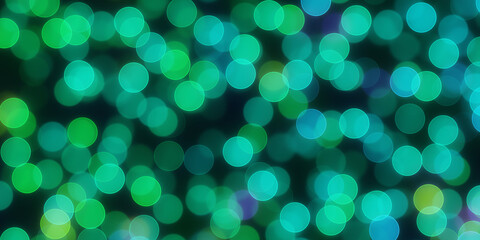 Obraz premium Green and Teal Bokeh Lights Background blurred out of focus