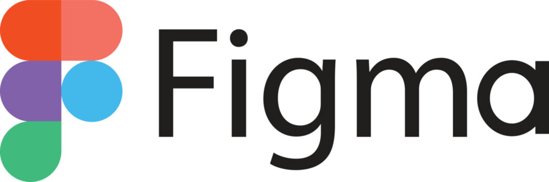Figma Official Logo and Wordmark Vector  Isolated on White Background