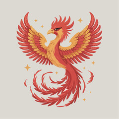 Fototapeta premium phoenix 2D vector illustration character