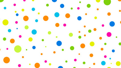 Bright birthday polka dots background