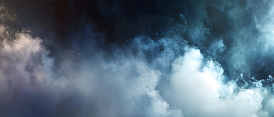 Fog smoke mist cloud vapor background dark blue white panorama ethereal fog smoke mist cloud vapor background with dark blue white tone forming abstract dreamy panorama atmospheric mood