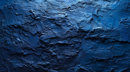 Rich dark blue textured plaster wall surface graphic