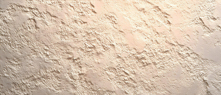 Beige wall texture rough plaster background panorama warm surface abstract detail minimal design interior pattern tactile cement stucco