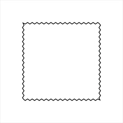 A vintage set of black metal vector frames and square paper borders featuring an empty template design with decorative line art and stamp textures for a blank card illustration