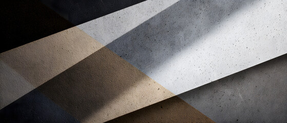 Abstract background texture, concrete wall panorama, diagonal light shadow pattern modern minimal design, neutral color stripe geometry art