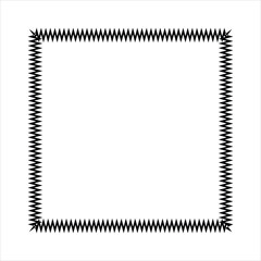 Vintage postage stamp vector frame for your text or photo featuring a blank old paper texture design and a black decorative border template for an empty postal card illustration