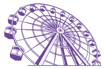 ferris wheel on a blue background