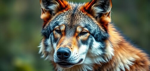 A charismatic wild wolf closes one eye in a playful, knowing wink, showcasing its clever and mischievous personality,  emotion,  wilderness