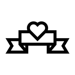 Ribbon Heart Icon