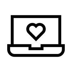 Laptop Heart Icon