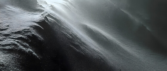 Abstract dust texture background soft mineral particle wave, dramatic light shadow surface, mysterious atmospheric landscape scene