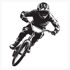 Obraz premium silhouette of a cyclist