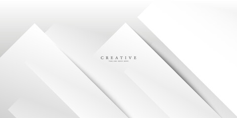 White and gray color abstract geometric background. Tech design. Vector illustration.