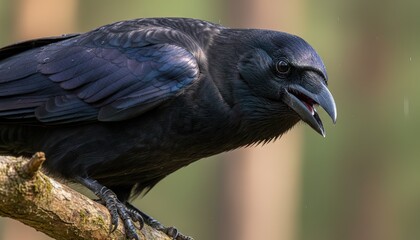 Wildlife nature photo of crow