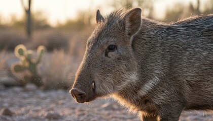 Wildlife nature photo of javelina