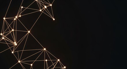Abstract Plexus Network Background with Glowing Nodes and Lines for Technology and Science Visualization