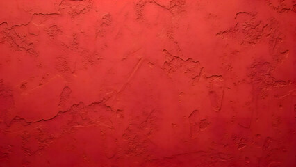 A vibrant red textured wall with a rough and cracked surface providing a dynamic background
