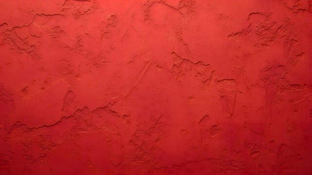 A vibrant red textured wall with a rough and cracked surface providing a dynamic background - Powered by Adobe