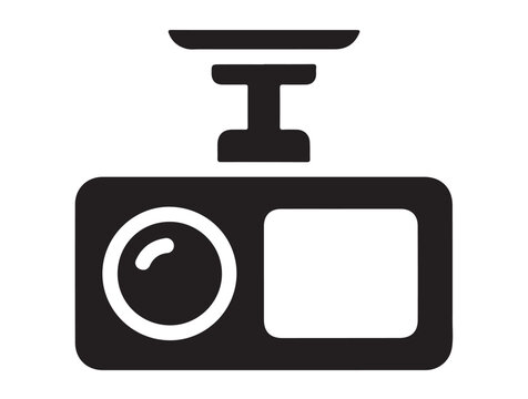 Dash Camera icon white background.