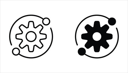 Maintenance icon set. Vector illustration for web design. Service tool symbol, setting sign, isolated on white background.