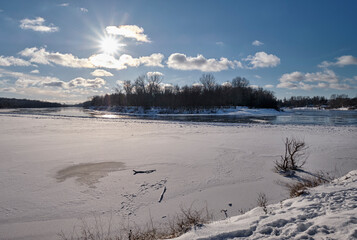 Along the Desna River on the first day of the New Year.