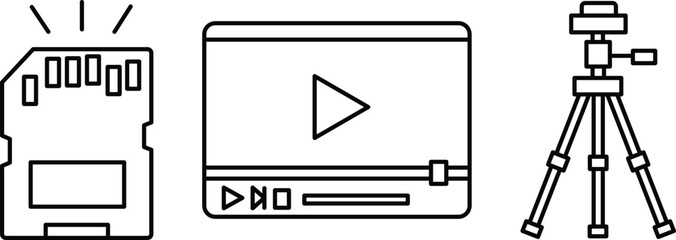 SD card player and tripod for creation sd card memory card