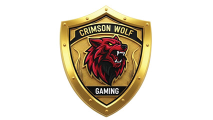 Red Wolf E sports logo icon image on white background