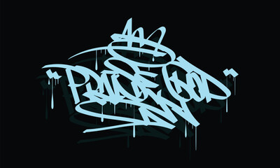 PRAISE GOD graffiti tag style design