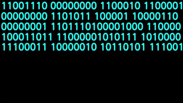 コンピューター言語のイメージ（ネオン）のアニメーション動画