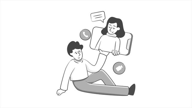 Video Call Animation MP4 File