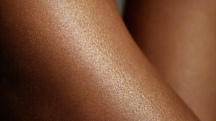 Fototapeta premium Close Up Macro Of Human Skin With Natural Texture And Glow