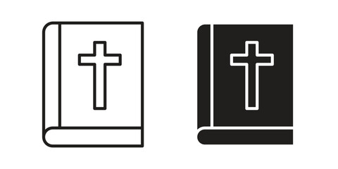 Obraz premium Bible icons in trendy flat style. symbol for your web site design, app, UI Vector EPS 10.