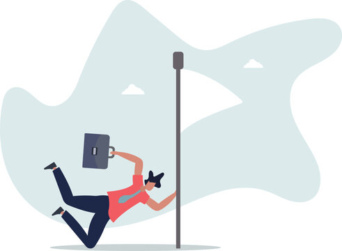 Give up or surrender on business battle, time to quit or stop failed company concept,life and employment of people.