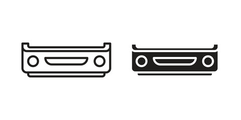 Fototapeta premium Car bumper icons in trendy flat style. symbol for your web site design, app, UI Vector EPS 10.