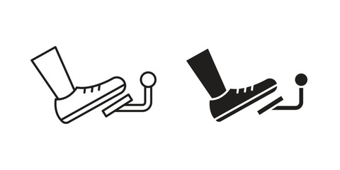 car pedal icons in trendy flat style. symbol for your web site design, app, UI Vector EPS 10.