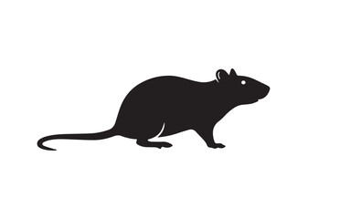 Rat and Mouse Icon Vector Set in Black and Outline Style &ndash; Rodent Silhouette Illustration for Pest Control, Logo, UI, App and Web Design