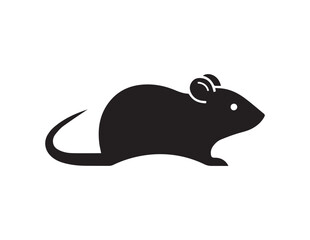 Rat and Mouse Icon Vector Set in Black and Outline Style &ndash; Rodent Silhouette Illustration for Pest Control, Logo, UI, App and Web Design