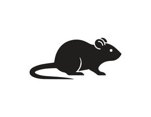 Rat and Mouse Icon Vector Set in Black and Outline Style &ndash; Rodent Silhouette Illustration for Pest Control, Logo, UI, App and Web Design