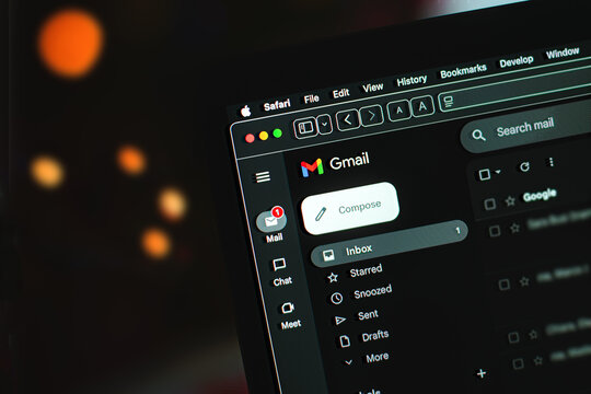 A computer screen shows a Gmail message