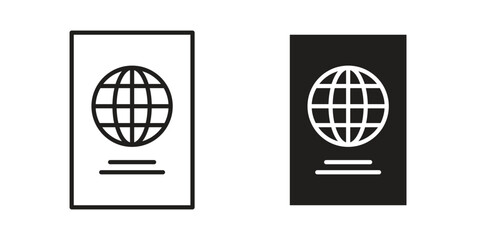 Immigration icons in trendy flat style. symbol for your web site design, app, UI Vector EPS 10.