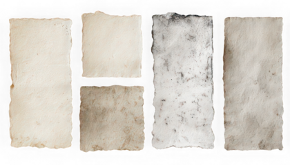 Old paper sheet torn edge textured vintage grunge isolated blank rough aged white brown background