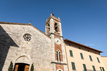 San Francesco church in San Quirico d'Orcia, Province of Siena, Tuscany, Italy
