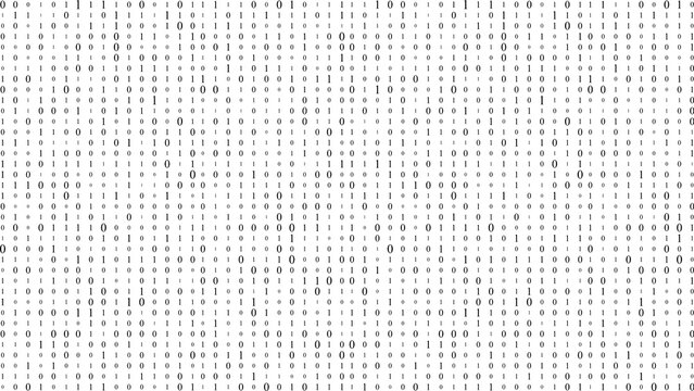 Binary code background with digital 1s and 0s pattern