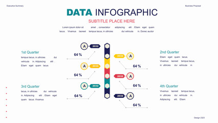 Elements of infographics on a white background. Use in presentation templates, flyer and leaflet, corporate report. Dashboard template with big data visualization.