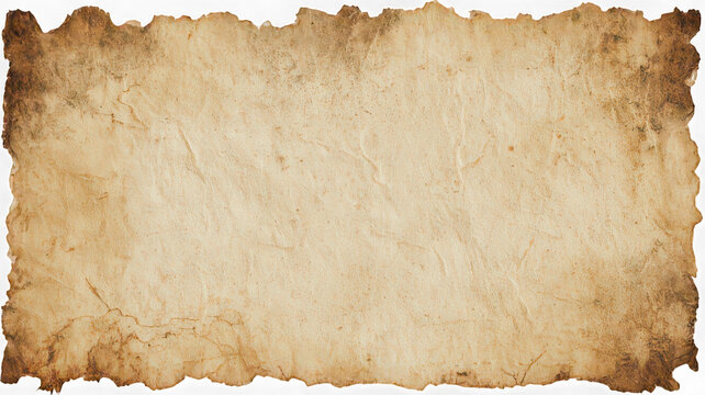 Old paper vintage texture aged parchment brown torn edge grunge background blank antique sheet rustic document weathered surface empty retro distressed border
