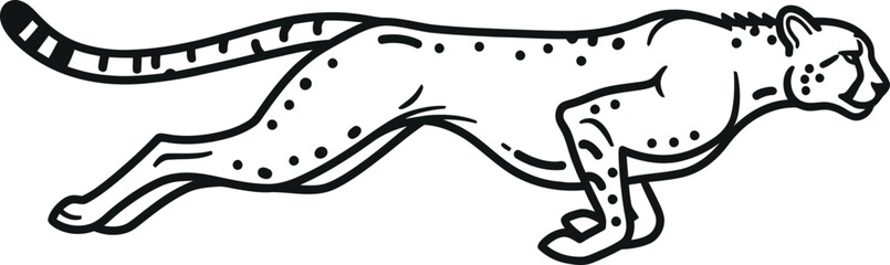 Running cheetah outline © Rupa