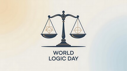 World logic day celebrates reasoning and critical thinking with scales of justice